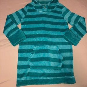 Girls Gap Fleece Dress in Teal Size 10